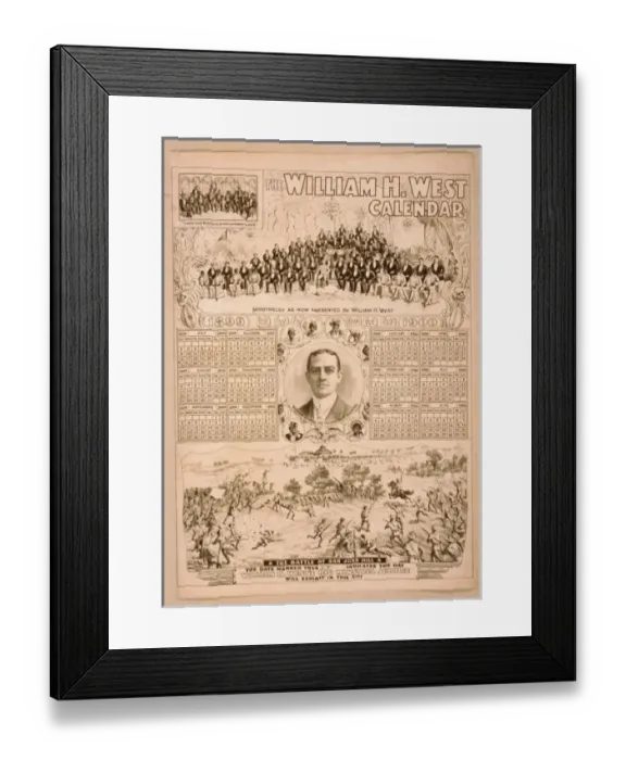 Framed Print : The William H. West calendar Framed Print : The William H. West calendar