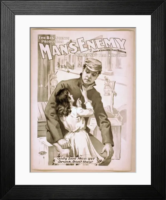 Framed Print : The big scenic production, Mans enemy by Chas. A. Longdon Framed Print : The big scenic production, Mans enemy by Chas. A. Longdon