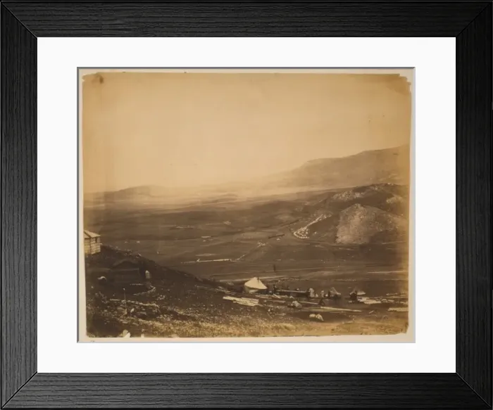 Framed Print : View of the lines of Balaclava from Guards Hill; Canrobert Framed Print : View of the lines of Balaclava from Guards Hill; Canrobert