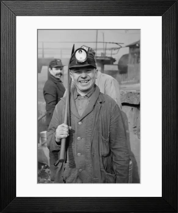 Framed Print : Miner at American Radiator Mine, Mount Pleasant, Westmorelan Framed Print : Miner at American Radiator Mine, Mount Pleasant, Westmorelan