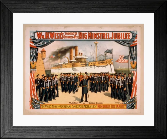 Framed Print : Wm. H. Wests Big Minstrel Jubilee (formerly of Primrose & W Framed Print : Wm. H. Wests Big Minstrel Jubilee (formerly of Primrose & W