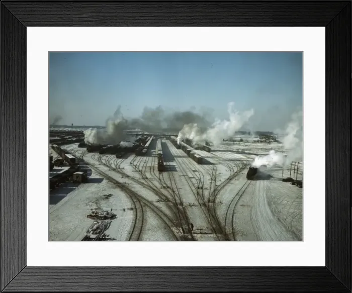 Framed Print : General view of one of the classification yards of the Chica Framed Print : General view of one of the classification yards of the Chica