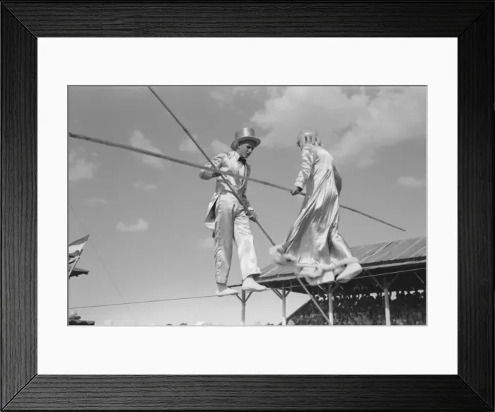Framed Print : Tightrope performers at 4-H Club fair, Cimarron, Kansas Framed Print : Tightrope performers at 4-H Club fair, Cimarron, Kansas