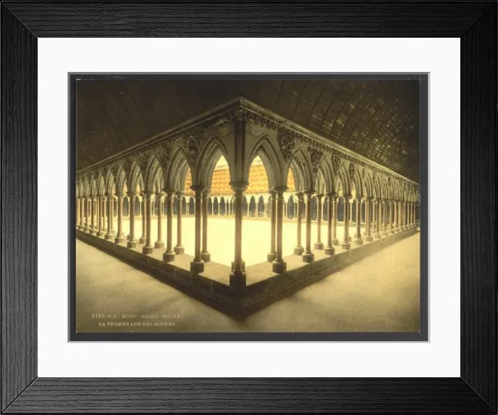 Framed Print : Monks promenade, Mont St. Michel, France Framed Print : Monks promenade, Mont St. Michel, France