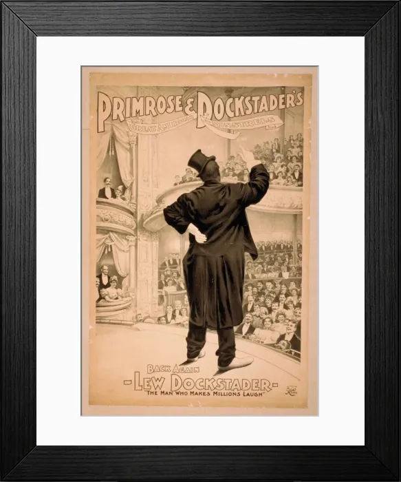 Framed Print : Primrose Dockstaders Great American Minstrels Primrose Framed Print : Primrose Dockstaders Great American Minstrels Primrose