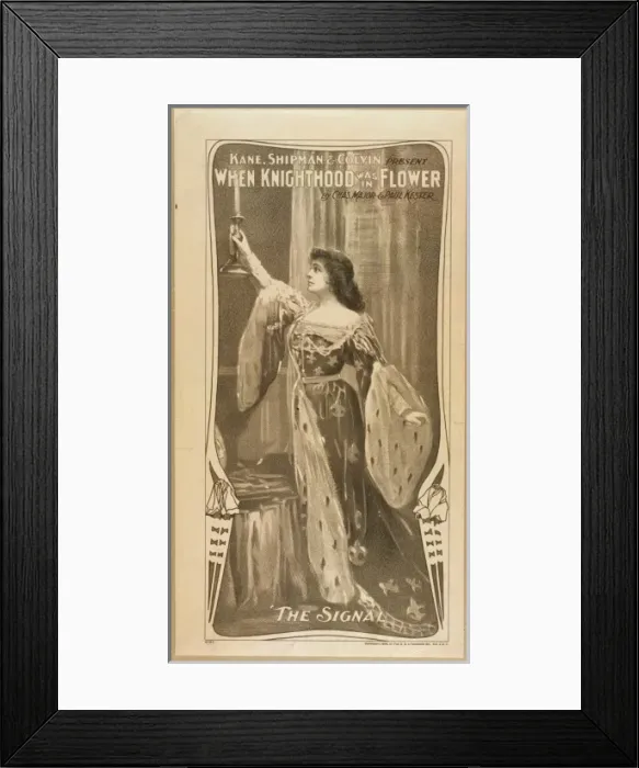 Framed Print : Kane, Shipman & Colvin present When knighthood was in flower Framed Print : Kane, Shipman & Colvin present When knighthood was in flower