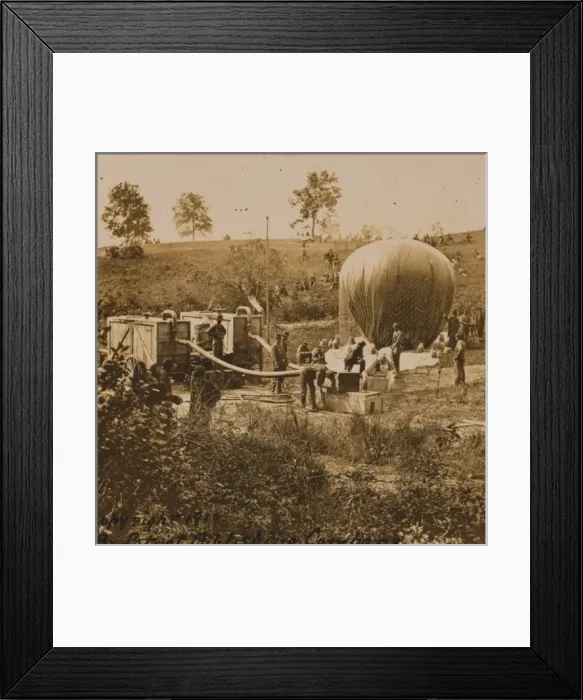 Framed Print : Professor Lowes military balloon near Gaines Mill, Virginia Framed Print : Professor Lowes military balloon near Gaines Mill, Virginia