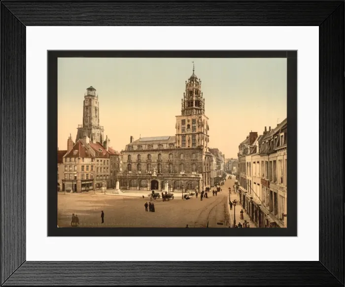 Framed Print : La Place d Armes, Calais, France Framed Print : La Place d Armes, Calais, France