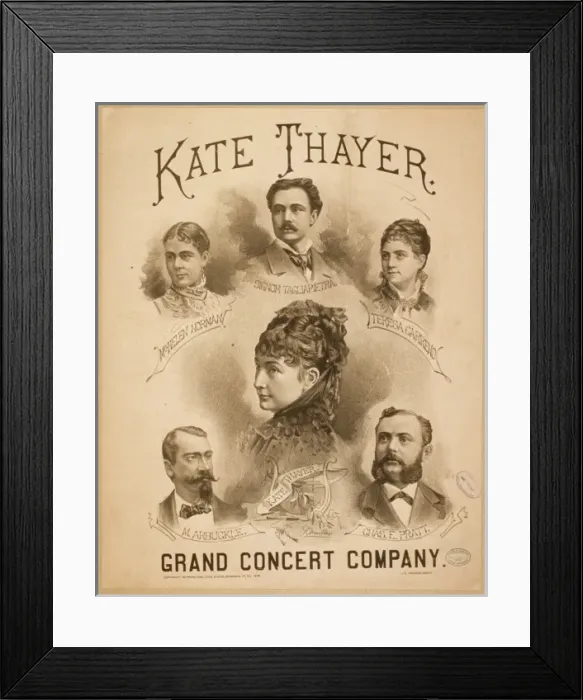 Framed Print : Kate Thayer Grand Concert Company Framed Print : Kate Thayer Grand Concert Company