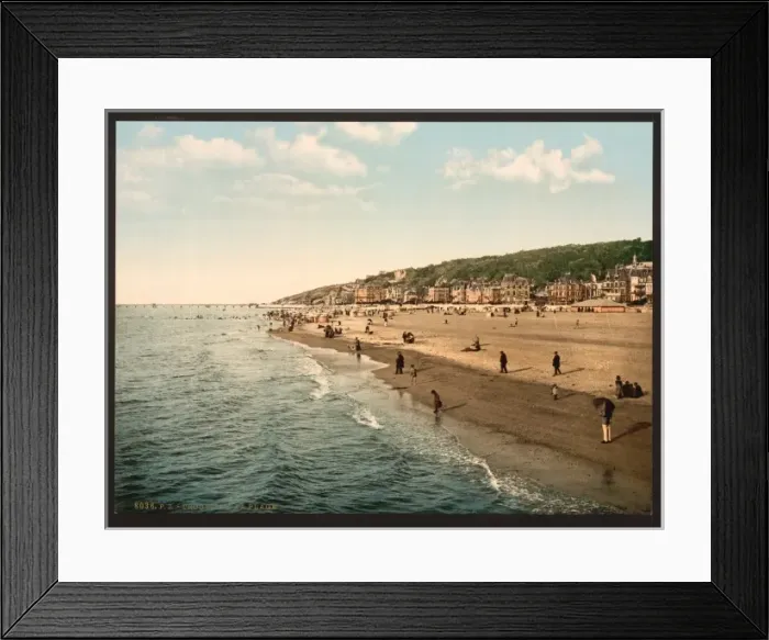 Framed Print : General view and beach, Trouville, France Framed Print : General view and beach, Trouville, France