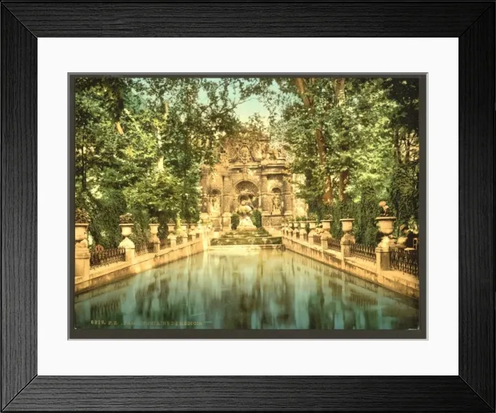 Framed Print : Luxembourg Gardens, the Medici fountains, Paris, France Framed Print : Luxembourg Gardens, the Medici fountains, Paris, France