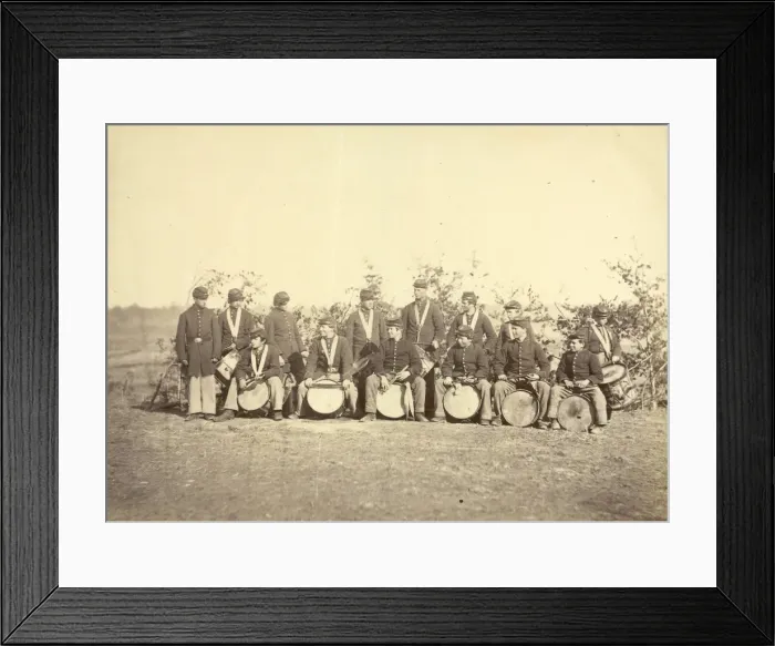 Framed Print : Drum Corps of 61st New York Infantry, Falmouth, Va. March Framed Print : Drum Corps of 61st New York Infantry, Falmouth, Va. March