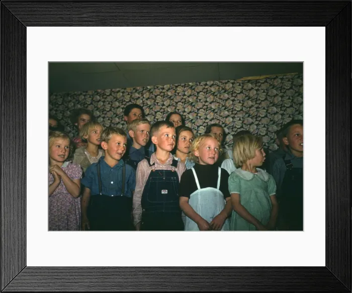 Framed Print : School children singing, Pie Town, New Mexico Framed Print : School children singing, Pie Town, New Mexico