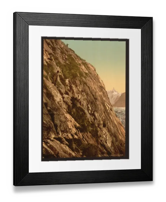Framed Print : Le Mauvais Pas, Chamonix Valley, France Framed Print : Le Mauvais Pas, Chamonix Valley, France