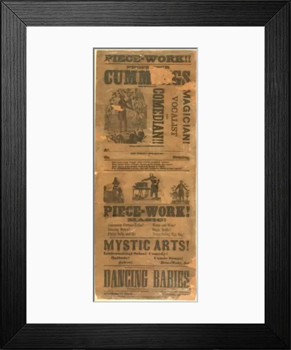 Framed Print : Professor Cummings, the celebrated magician, vocalist, and c Framed Print : Professor Cummings, the celebrated magician, vocalist, and c