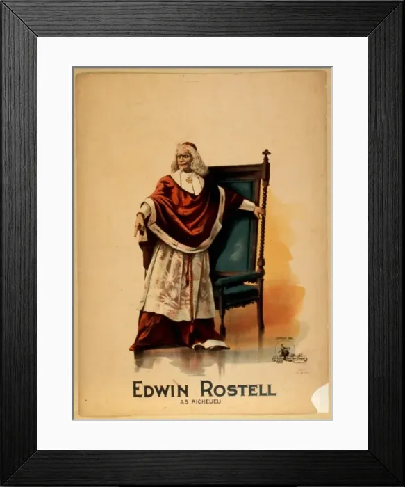 Framed Print : Edwin Rostell as Richelieu Framed Print : Edwin Rostell as Richelieu