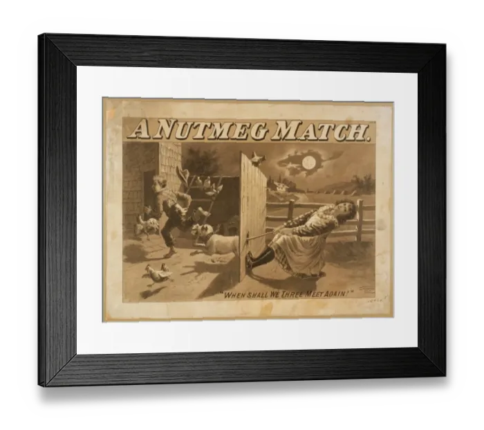Framed Print : A nutmeg match written by Wm. Haworth, author of The Ensign Framed Print : A nutmeg match written by Wm. Haworth, author of The Ensign
