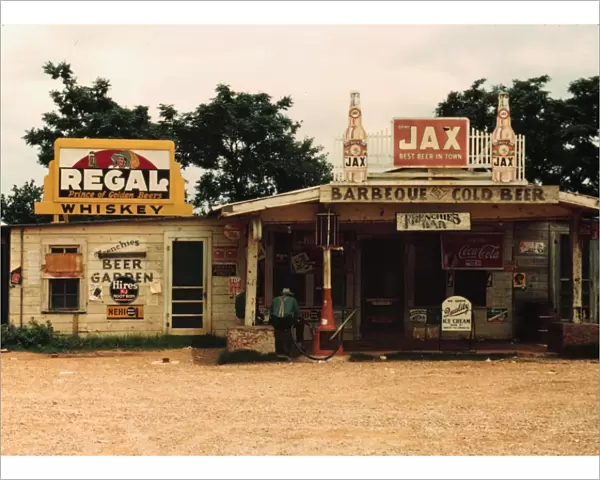 A cross roads store, bar, juke joint, and gas station in the