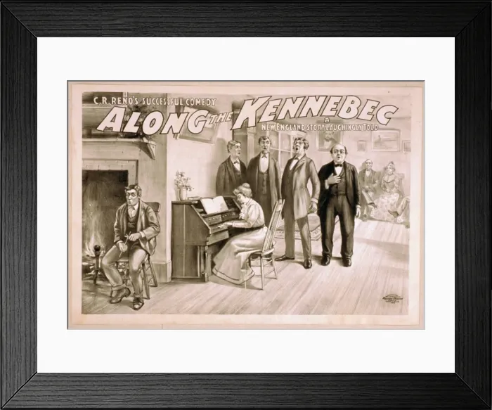 Framed Print : CR Renos successful comedy, Along the Kennebec a New Englan Framed Print : CR Renos successful comedy, Along the Kennebec a New Englan