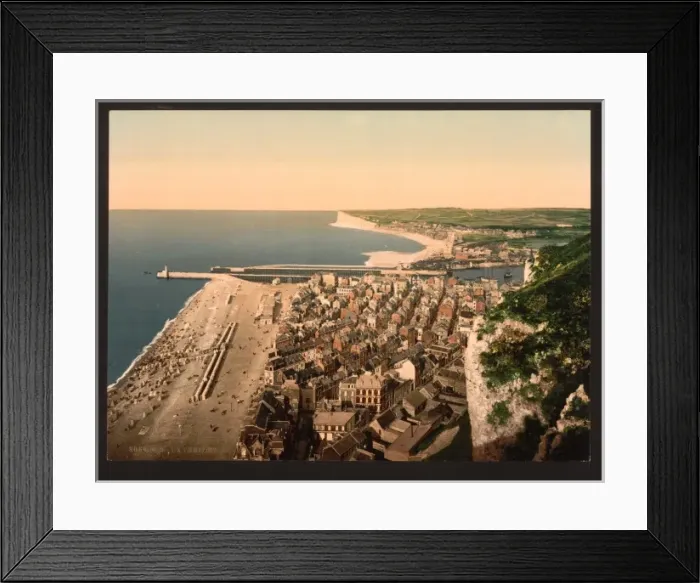 Framed Print : General view, Treport, France Framed Print : General view, Treport, France
