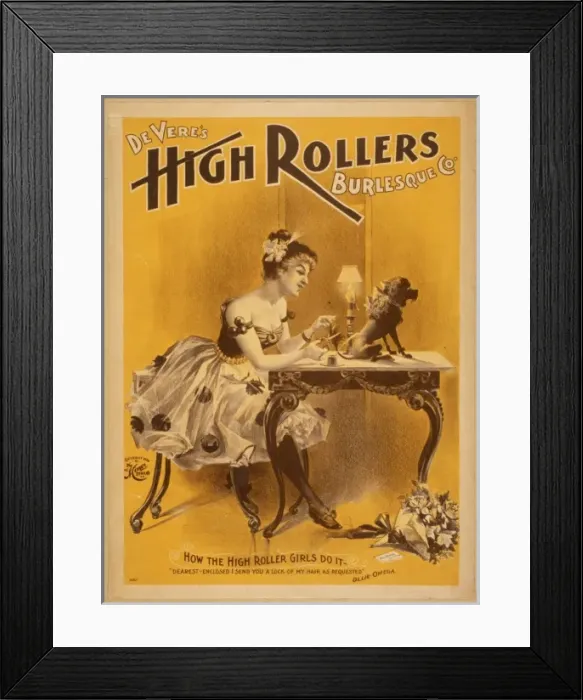 Framed Print : Deveres High Rollers Burlesque Co Framed Print : Deveres High Rollers Burlesque Co