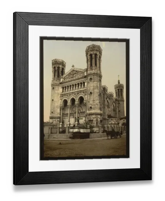 Framed Print : Basilica Fourviere, main entrance, Lyons, France Framed Print : Basilica Fourviere, main entrance, Lyons, France