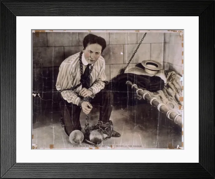 Framed Print : Stone walls and chains do not make a prison - for Houdini Framed Print : Stone walls and chains do not make a prison - for Houdini