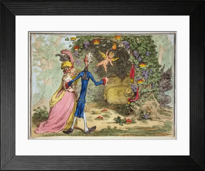 Framed Print : The nuptial-bower; - with the evil-one, peeping at the charm Framed Print : The nuptial-bower; - with the evil-one, peeping at the charm