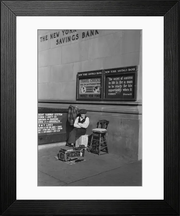 Framed Print : Bootblack, corner Fourteenth Street and Eighth Avenue, New Y Framed Print : Bootblack, corner Fourteenth Street and Eighth Avenue, New Y