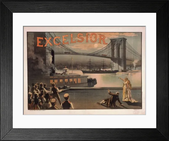 Framed Print : Excelsior. Date c1883 i.e. c1884 Framed Print : Excelsior. Date c1883 i.e. c1884