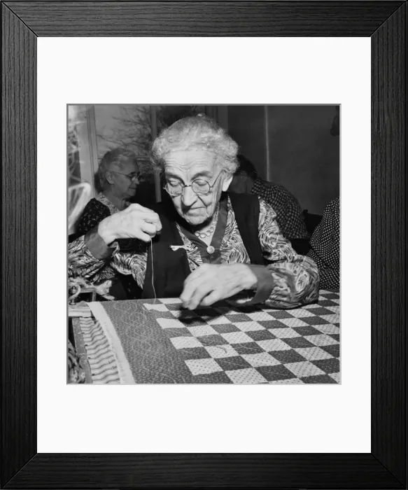 Framed Print : Lititz, Pennsylvania. The oldest member of the Moravian sewi Framed Print : Lititz, Pennsylvania. The oldest member of the Moravian sewi