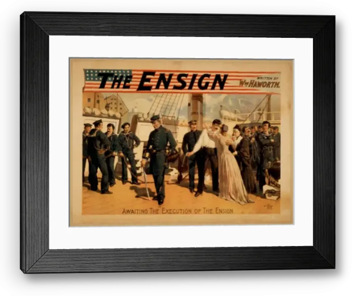 Framed Print : The ensign written by Wm. Haworth Framed Print : The ensign written by Wm. Haworth