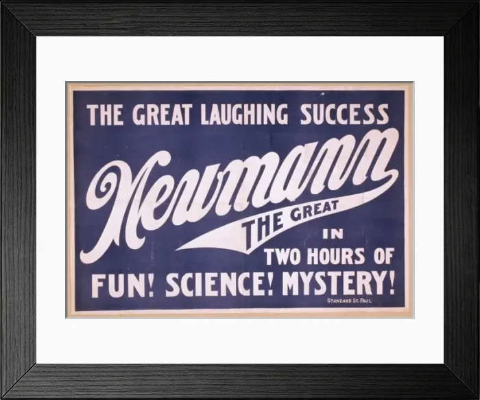 Framed Print : The great laughing success, Newmann the Great in two hours o Framed Print : The great laughing success, Newmann the Great in two hours o