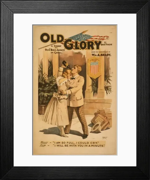 Framed Print : Old glory a story of our blue jackets in Chili i. e. Chile by Framed Print : Old glory a story of our blue jackets in Chili i. e. Chile by