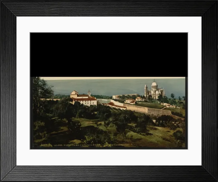 Framed Print : Notre Dame d Afrique and Carmelite convent, Algiers, Algeri Framed Print : Notre Dame d Afrique and Carmelite convent, Algiers, Algeri