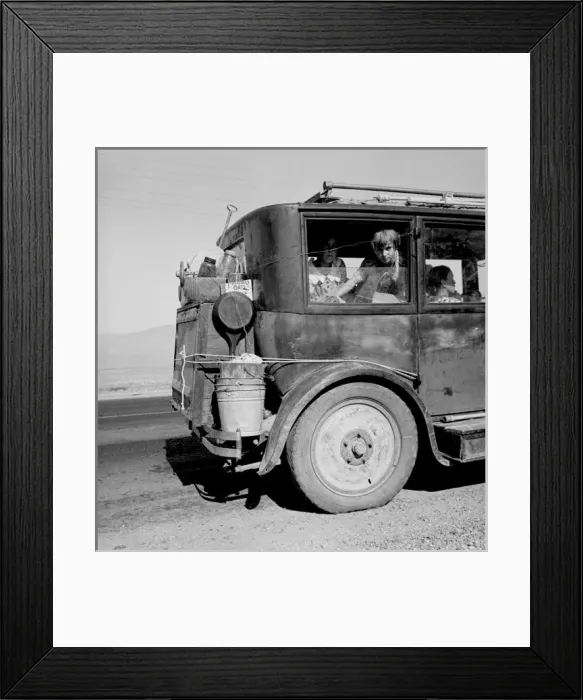 Framed Print : Drought refugees from Abilene, Texas, following the crops of Framed Print : Drought refugees from Abilene, Texas, following the crops of