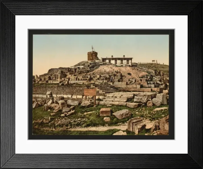 Framed Print : Summit of the Puy de Dome and ruins of the temple Mercury, C Framed Print : Summit of the Puy de Dome and ruins of the temple Mercury, C