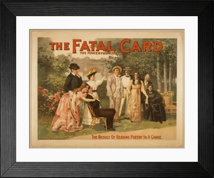 Framed Print : The fatal card the powerful drama : by Haddon Chambers & BC Framed Print : The fatal card the powerful drama : by Haddon Chambers & BC