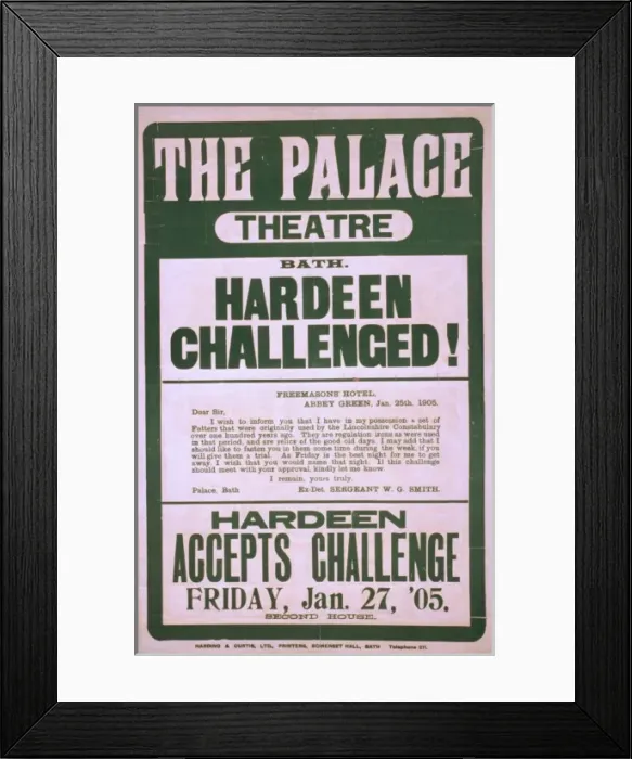 Framed Print : Hardeen challenged!... Hardeen accepts challenge, Friday, J Framed Print : Hardeen challenged!... Hardeen accepts challenge, Friday, J