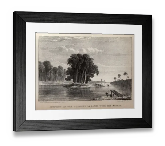 Framed Print : Confluence of the Murray and the Darling rivers Framed Print : Confluence of the Murray and the Darling rivers