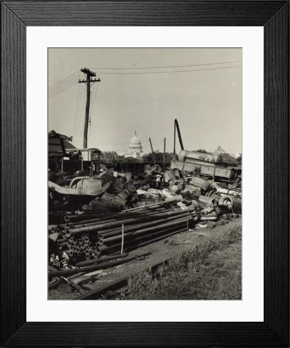Framed Print : Junkyard. Washington, D. C Framed Print : Junkyard. Washington, D. C
