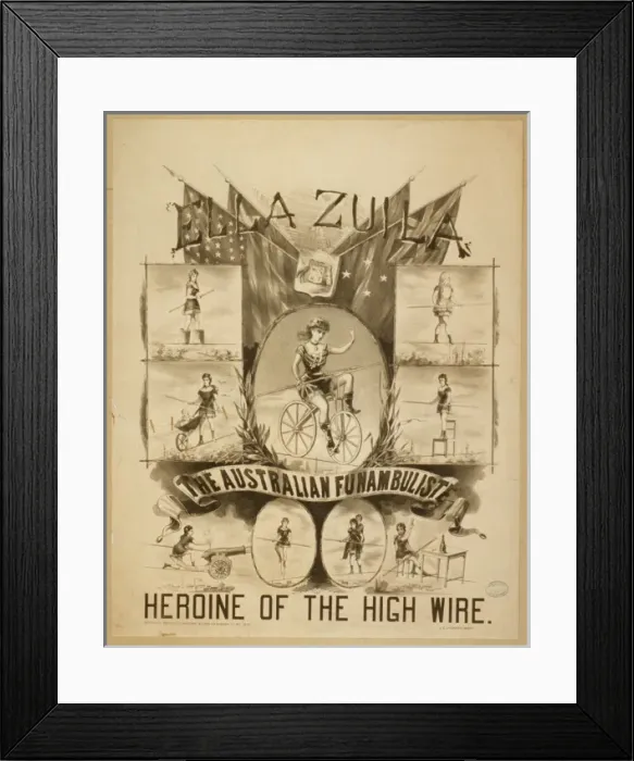 Framed Print : Ella Zuila, the Australian funambuliste Framed Print : Ella Zuila, the Australian funambuliste