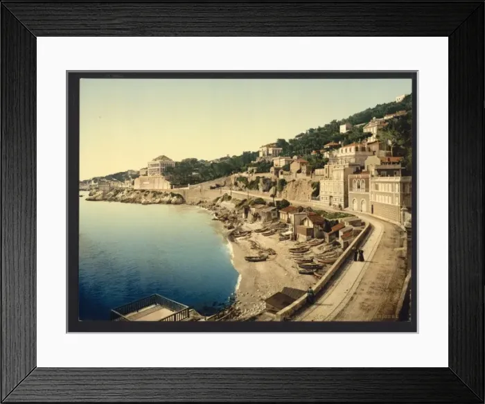 Framed Print : Corniche Road, I, Marseilles, France Framed Print : Corniche Road, I, Marseilles, France