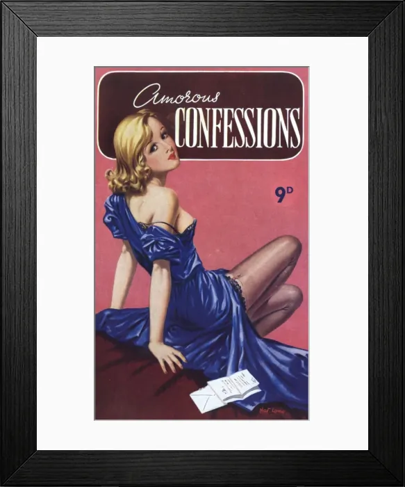 Framed Print : Amorous Confessions front cover Framed Print : Amorous Confessions front cover
