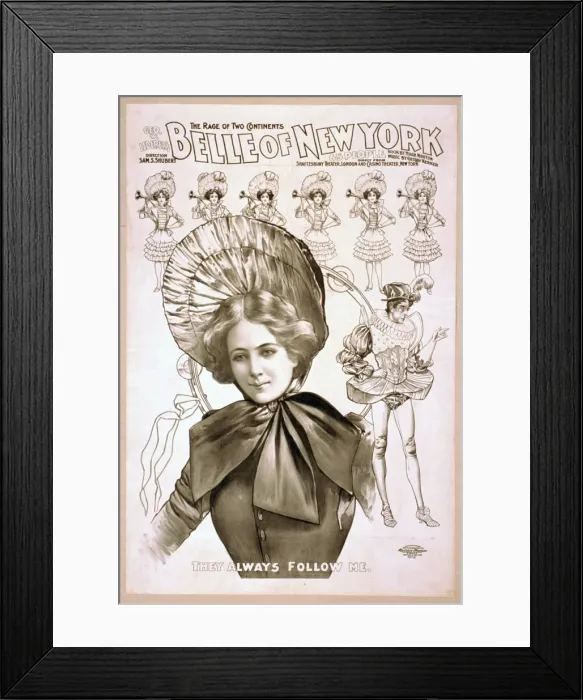 Framed Print : Geo. W. Lederers Belle of New York the rage of two continen Framed Print : Geo. W. Lederers Belle of New York the rage of two continen