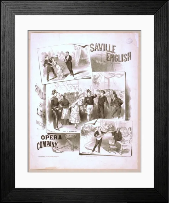 Framed Print : Saville English Opera Company Framed Print : Saville English Opera Company