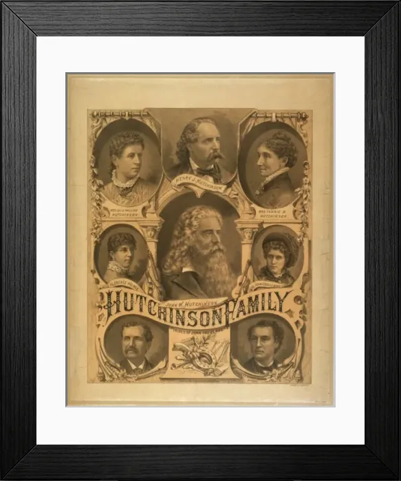 Framed Print : The Hutchinson Family tribes of John and Jesse Framed Print : The Hutchinson Family tribes of John and Jesse