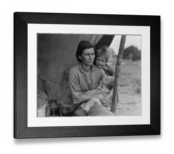 Framed Print : Migrant agricultural workers family Framed Print : Migrant agricultural workers family