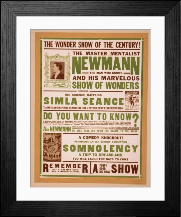 Framed Print : The master mentalist, Newmann the man who knows and his marv Framed Print : The master mentalist, Newmann the man who knows and his marv