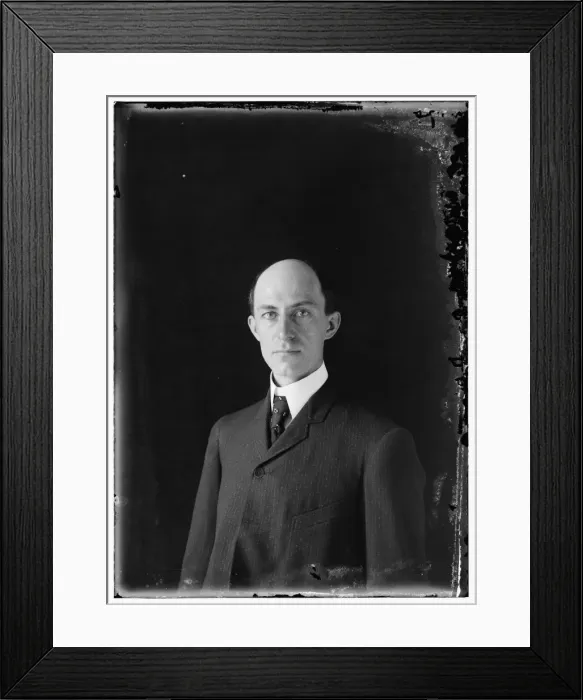 Framed Print : Wilbur Wright, age 38, head and shoulders, about 1905; one o Framed Print : Wilbur Wright, age 38, head and shoulders, about 1905; one o